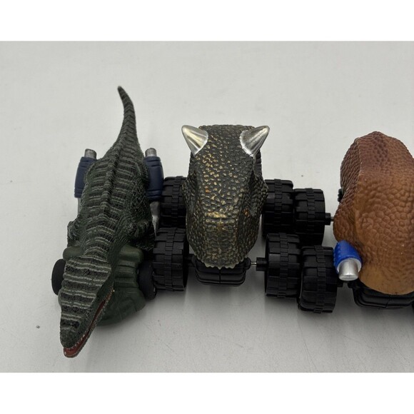 Lot Of 6 Dinosaur Head Pull Back Wind Up Monster Trucks T-Rex, Triceratop & More - Picture 2 of 9